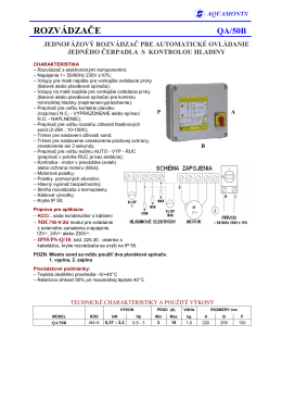 TYP QA/50 B, PRE NAPATIE 1 x 230 V (PDF verzia)