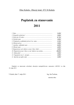 Poplatok za stanovanie 2011