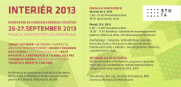Konferencia INTERIÉR 2013 Pozvánka - otvoriť pdf
