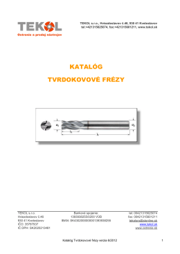 Katalog Tvrdokovove frezy 6/2012 19.9.12