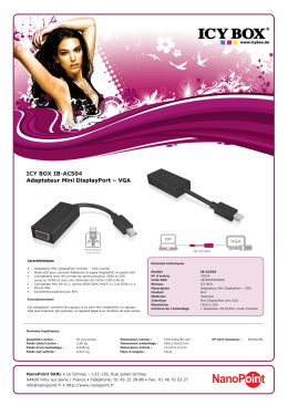 ICY BOX IB-AC504 Adaptateur Mini DisplayPort – VGA