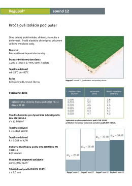 Regupol® sound 12 Kročajová izolácia pod náter poter