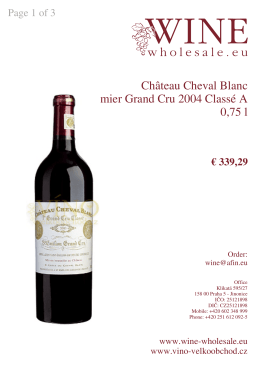 Château Cheval Blanc Premier Grand Cru 2004 Classé A 0,75 l