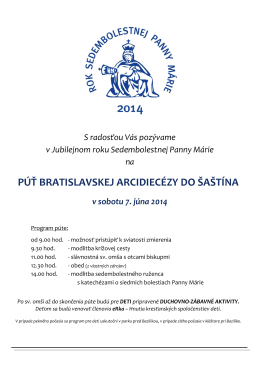 púť Bratislavskej arcidiecézy [pdf]
