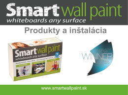 Smart Wall Paint produkty a pravidlá pri inštalácii