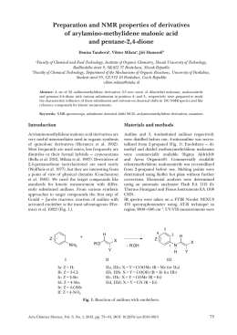 Preparation and NMR properties of derivatives of arylamino