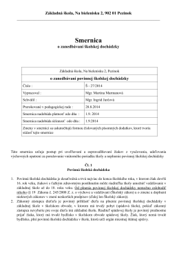 Smernica Š - 27/2014 - Zanedbávanie povinnej školskej dochádzky