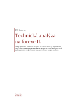 Technická analýza na forexe II.