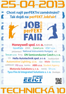 Chceš najít perFEKTní zaměstnání? Tak dojdi na perFEKT JobFair!