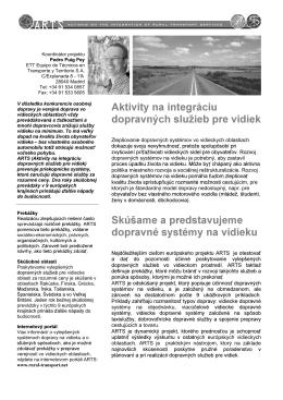 Aktivity na integráciu dopravnęch sIużieb pre vidiek Skúăame a