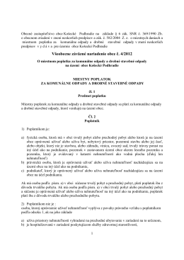 VZN č. 4/2012 o miestnom poplatku za komunálne odpady a drobné