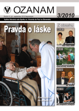 OZANAM 2010-3.indd - Spolok sv. Vincenta de Paul na Slovensku