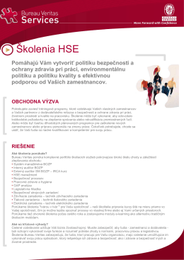 CACHEID=c3ddb1b0-b108-4e12-953f-ccd5d55749e4;Školenia HSE - Bureau Veritas Slovakia