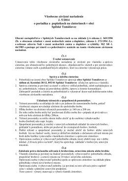 Všeobecne záväzné nariadenie č. 5/2014 o poriadku a poplatkoch