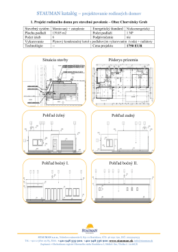 STAUMAN katalóg – projektovanie rodinných domov Situácia stavby