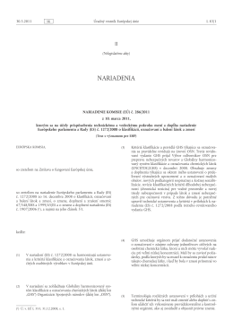 Nariadenie Komisie (EÚ) č. 286/2011 z 10. marca 2011, ktorým sa