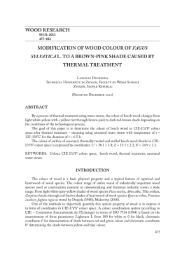 wood research modification of wood colour of fagus sylvatica l. to a