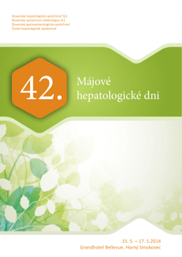 42. Májové hepatologické dni - Slovenská hepatologická spoločnosť
