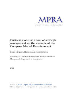 Business model as a tool of strategic management on the example