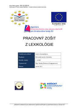 PZ_z Lexikológie_SJL 2,3,5.pdf - moderná škola tretieho tisícročia