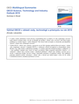 Výhľad OECD v oblasti vedy, technológií a priemyslu na rok 2010