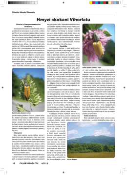Hmyzí skokani Vihorlatu - Slovenská agentúra životného prostredia