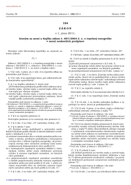 Zákon 184/2011 Z.z.
