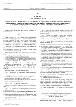 8/2013 Zákon, ktorým sa mení a dopĺňa zákon č. 473/2005 Z. z. o
