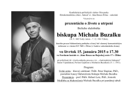 biskupa Michala Buzalku - Konfederácia politických väzňov Slovenska