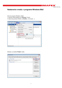 Nastavenie e-mailu v programe Windows Mail.pdf