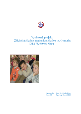 Výchovný projekt (.pdf) - Základná škola s materskou školou sv