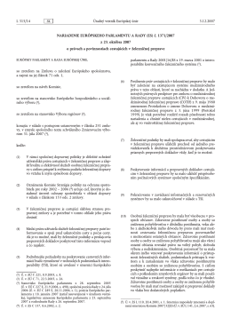 Nariadenie Európskeho parlamentu a Rady (ES) č. 1371/2007 z 23