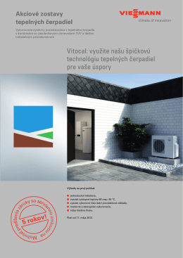 Vitocal: využite našu špičkovú technológiu tepelných čerpadiel pre