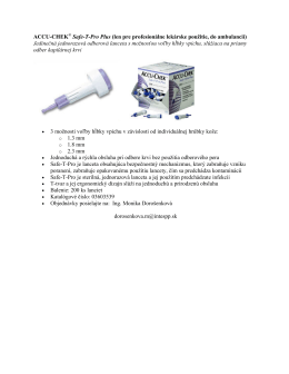 Accu-Chek Safe-T-Pro Plus (len pre profesionálne lekárske použitie)