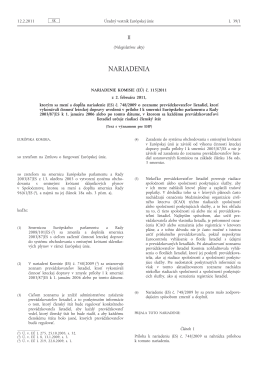 Nariadenie Komisie (EÚ) č. 115/2011 z 2. februára 2011, ktorým sa