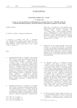 Nariadenie Komisie (EÚ) č. 65/2011 z 27. januára 2011, ktorým sa
