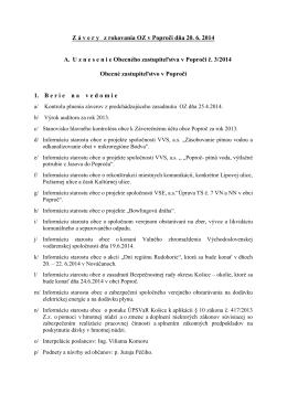 Uznesenia Obecného zastupiteľstva obce Poproč č. 3/2014 zo dňa