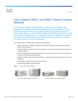 Cisco Catalyst 2960-C and 3560-C Series Compact Switches Data