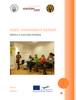 Need assessment report - Capacity building of human resource for
