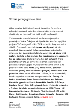 Školský servis TASR - Základná škola, Jelenia č. 16, Bratislava