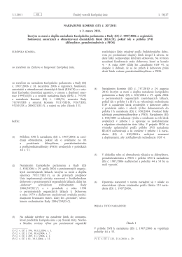 Nariadenie Komisie (EÚ) č. 207/2011 z 2. marca 2011, ktorým sa