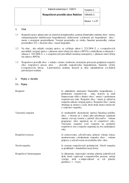 Interná smernica č. 1/2011 Rozpočtové pravidlá obce Rabčice 1