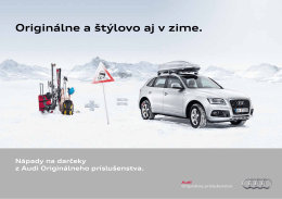 Nápady na darčeky z Audi originálneho príslušenstva pre Vašich