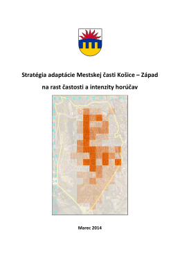 Stratégia adaptácie Mestskej časti Košice – Západ na rast častosti a