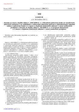 Zákon č. 550/2011 Z. z.