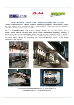 Page 1 Leblon, Brazilian Churrascaria & Lounge, Galéria Eurovea