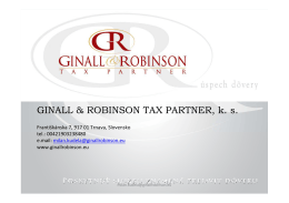 GINALL & ROBINSON TAX PARTNER, k. s.