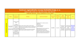 Centrum regionálneho rozvoja Košického kraja, n. o.