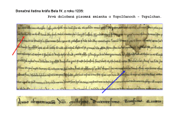 Donačná listina kráľa Bela IV. z roku 1235: Prvá doložená písomná