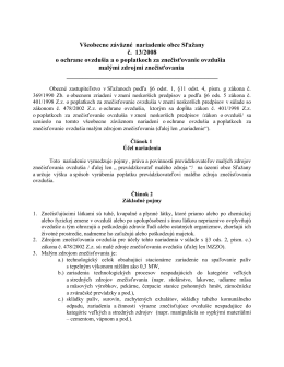 VZN obce Sľažany č. 13/2008 o ochrane ovzdušia a o poplatkoch za